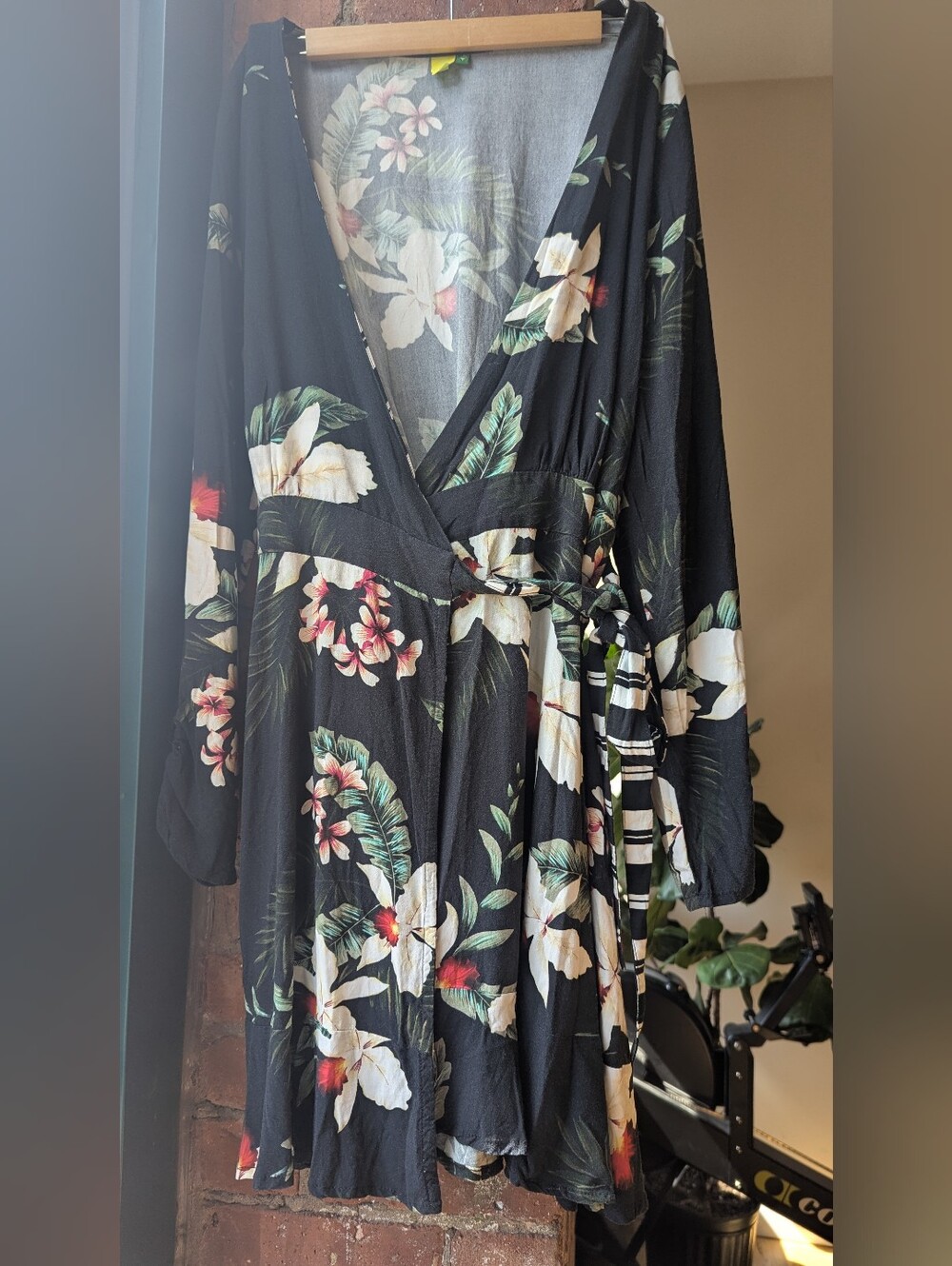 Farm Rio Blue Floral Wrap Dress